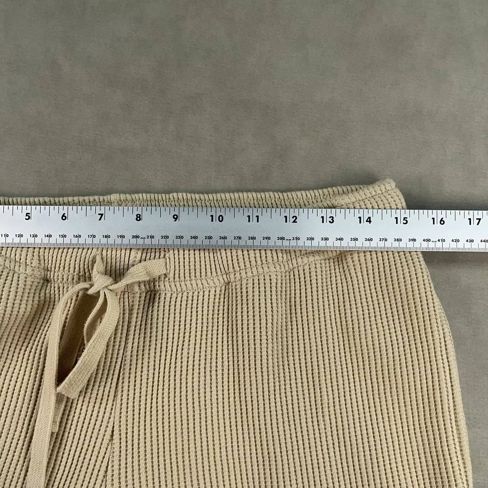 ATM Anthony Thomas Melillo Waffle Knit Wide Leg Sweatpants‎ Shitake Medium NWT
